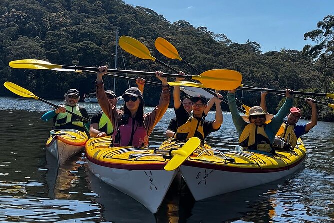 Cowan Creek Lunch paddle with Aboriginal rock art - Hawkesbury River paddling from Parsley Bay to Cowan Creek
