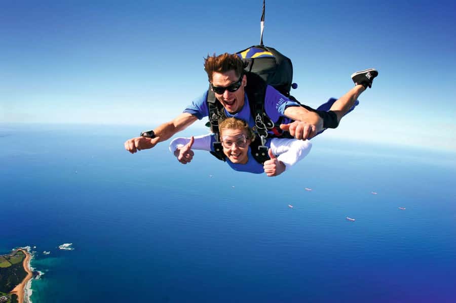 From Sydney: Tandem Skydive Experience over Beach - The view: Lake Macquarie, Newcastle, Hunter River, and the coast