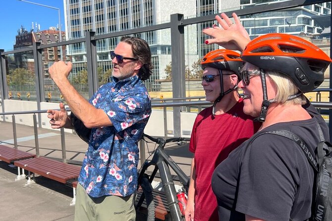 Guided Electric Bike Tour of Sydney with Bluetooth helmets - Darling Harbour to Cockle Bay: dining streets with a view