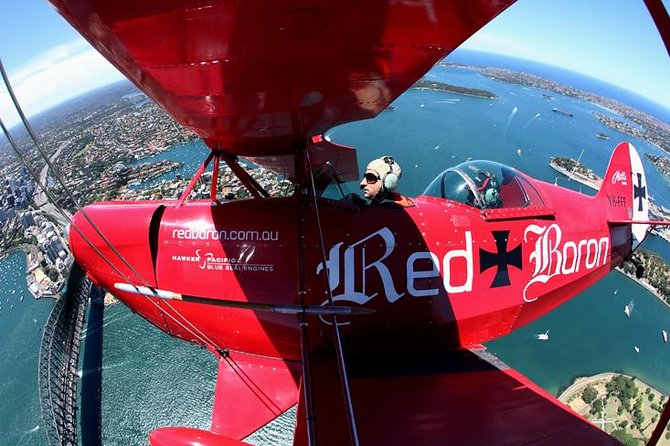 Intense Aerobatic Experience in the Open Canopy Red Baron Pitts Special - From single moves to combinations: Roll Off The Top, Split S, Cuban Eights