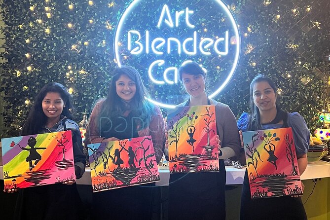 Paint and Sip Classes Sydney: Acrylic Art, Canvas & Wine - What you get for $56.66: value comes from the supplies and the guidance
