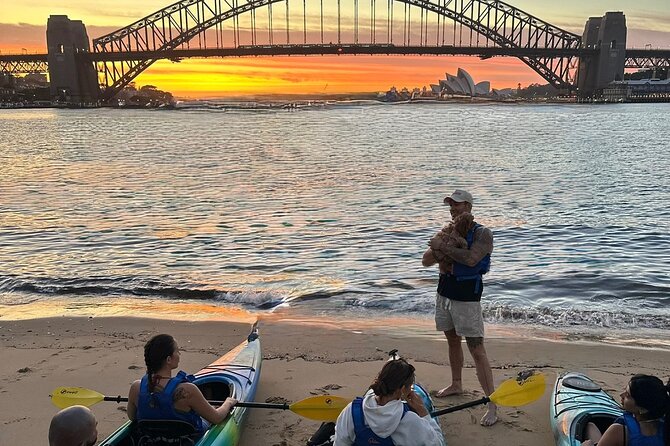 Sunset Harbour Bridge Kayak Escape - Stop 1: Sydney Harbour Bridge from the water, not the sidewalk