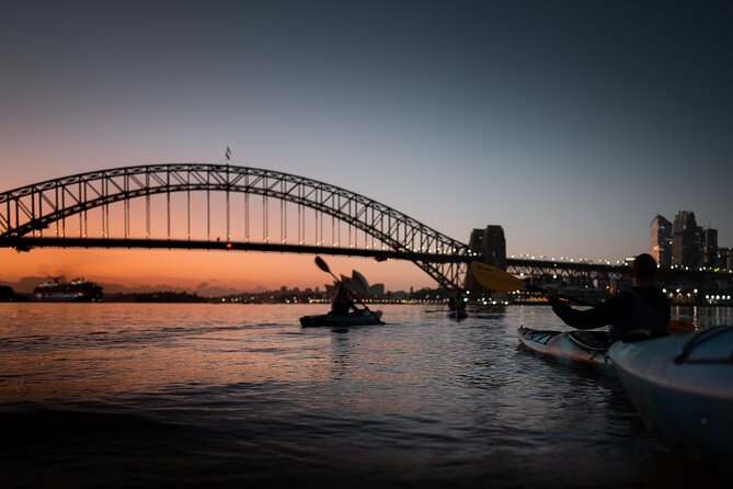 Sunset Harbour Bridge Kayak Escape - Stop 2: Sydney Opera House when the sky turns cinematic