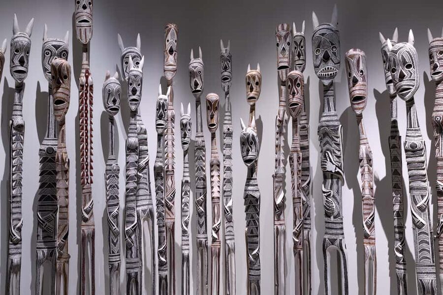 Sydney: Aboriginal Art Exhibition Ticket, Art Gallery of NSW - Partnership with Buku-Larrŋgay Mulka Centre: why the context feels grounded