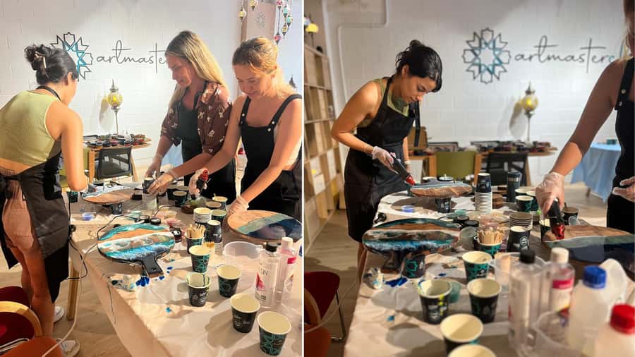 Sydney: Resin Art Classes - Cheeseboards & Coasters - Meeting at Art Masterclass Sydney and Getting Your Bearings