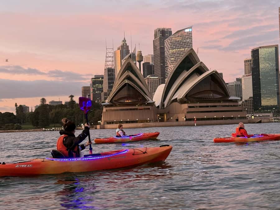 Sydney: Sunrise Kayak, Opera House & Under Harbour Bridge - LED-lit kayaks and the photo/video service you’ll actually want later