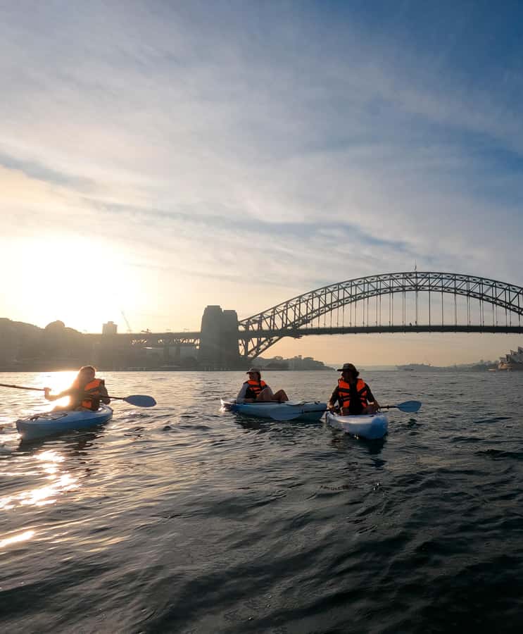 Sydney: Sunset Kayak - Opera & Harbour Bridge Tour (5p. max) - Starting out at Top Sydney Kayak: gear, briefing, then real paddling