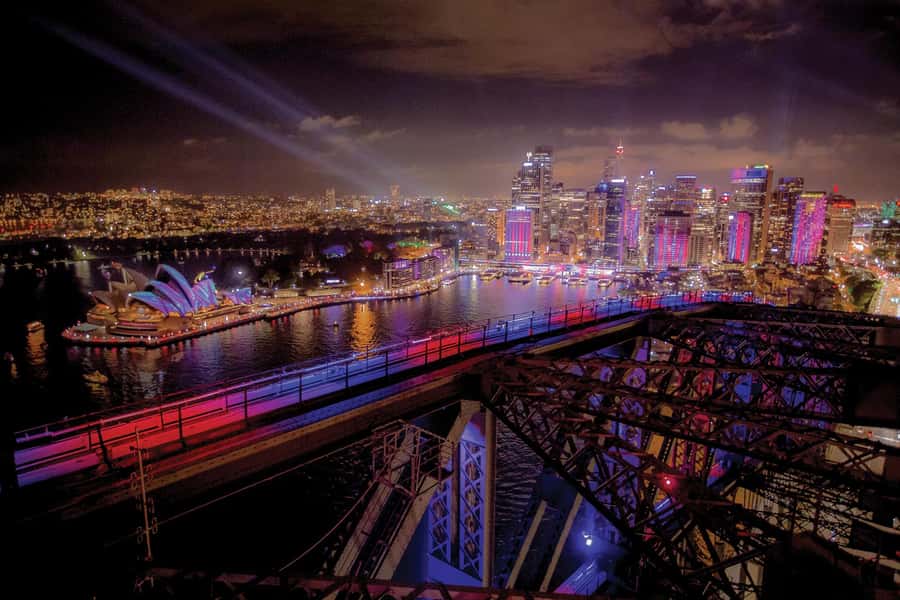 The Vivid Sydney BridgeClimb - Bridge and harbour views during Vivid Sydney: the angles you can’t get elsewhere